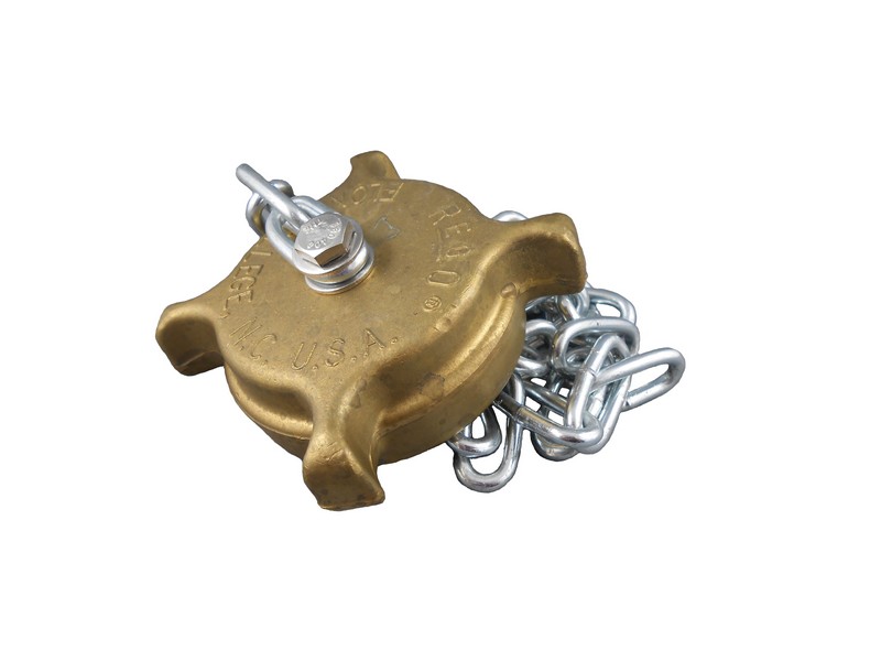 CAP&CHAIN W/HOOK, 2-1/4AC(BRASS) - Cap With Chain & Ring